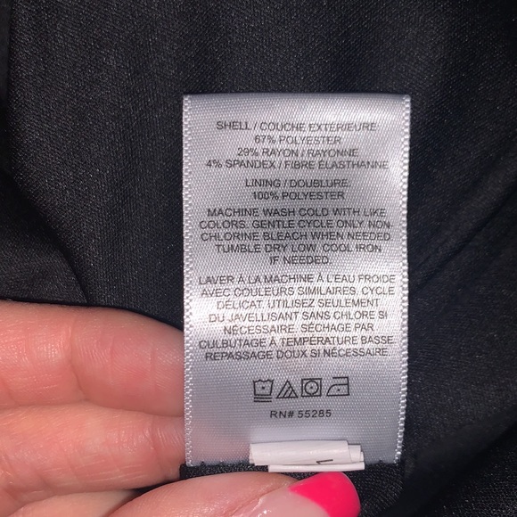 EXPRESS BLACK AND WHITE SLEEVELESS MIDI CAREER DRESS - Picture 6 of 6